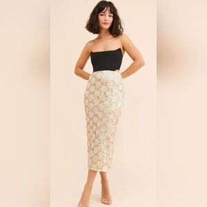 Bl-nk Quetzalli Midi Sequin Skirt